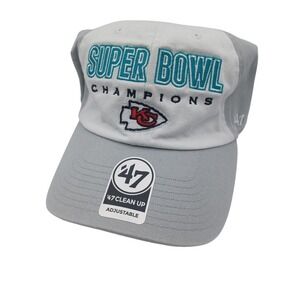 '47 Brand Hat Mens OSFA Grey New Kansas City Chiefs Super Bowl LIV Champions Cap